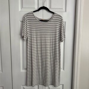Piko 1988 Gray Striped Mini Dress
